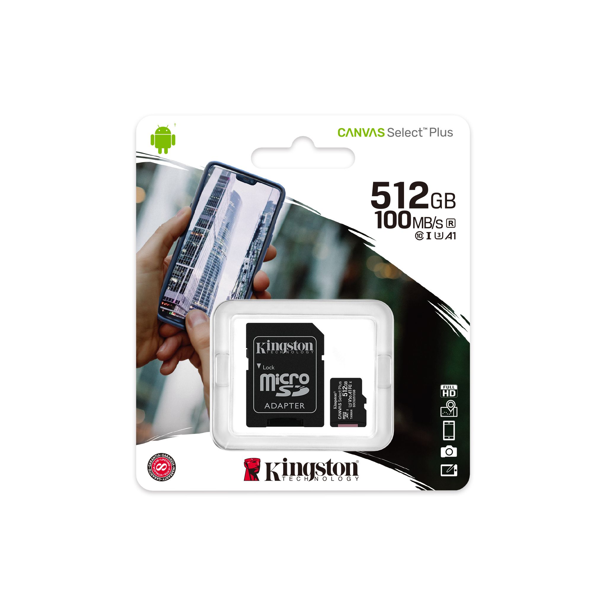 CARTE MÉMOIRE MICRO SDXC KINGSTON 512GO (CLASS 10)